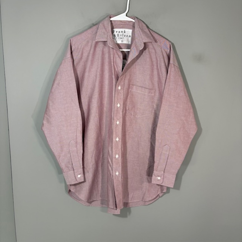 Frank & Eileen Shirt Womens XS Pink Shirley Collared Button Long Sleeve Top